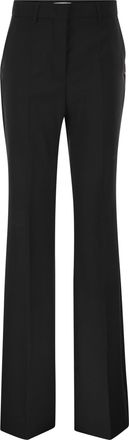Sportmax Sportmax Spxhangar op maat gemaakte uitlopende broek van scheerwol