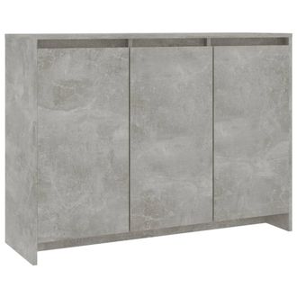 vidaXL Aparador De Madera Contrachapada Gris Hormig&oacute;n 102x33x75 Cm Vidaxl