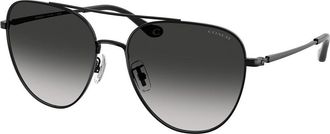 Coach HC7182 CBZ89 93443C Womens Sunglasses Black Size 56