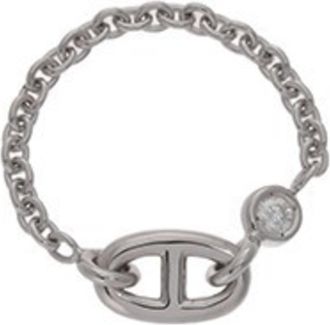 Herm&egrave;s White Gold (18K) Band Ring (Pre-Owned)