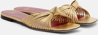 Valentino Garavani Annet metallic leather slides