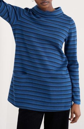 Seasalt Cornwall Mawgan Turtleneck Tunic Top in Chesten Marine at Nordstrom, Size 12 Us