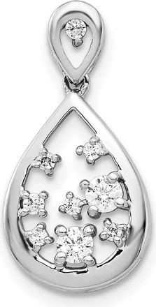 Diamond2Deal 14K White Gold Lab Grown Diamond Pendant (0.21ct, VS, G-H)