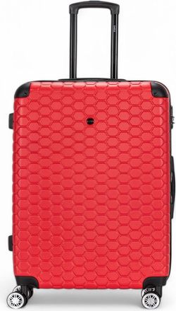 Infinity Leather Uitbreidbare extra grote harde ABS-reiskoffer met 8 wielen