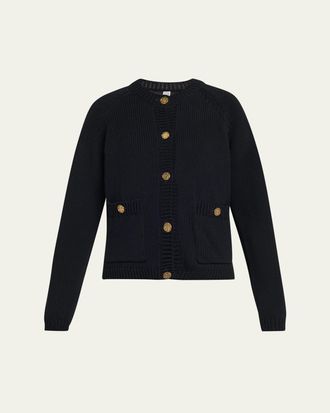 Toteme Hammered Button Knit Cardigan