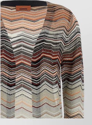 Missoni metallic chevron knit cardigan