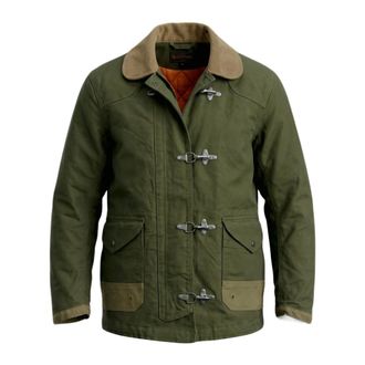 CHESAPEAKE'S Fireman Jungle Cloth JKT Bedford - Heren - Jassen - Groen - Maat: L Katoen