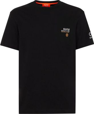 Suns Stijlvol Zwart Modieuze Kleding - Heren - T-shirts - Zwart - XL - Tops