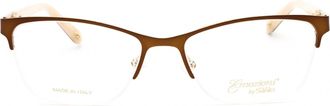 Emozioni 4379 Cat Eye Stainless Steel Eyeglasses - Brown