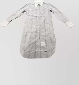 Thom Browne stripe shirt dress knee length collar