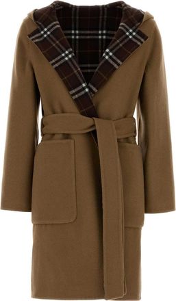 Burberry Womens Camel Wool Reversibile Coat - Tan - Size EU 36 (Womens)