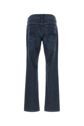 7 For All Mankind Mens Denim The Straight Jeans Darkblue Exterior: Cotton Silk