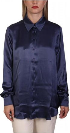 Marella Shirts - Dames - Overhemden - Blauw - M - Overhemden