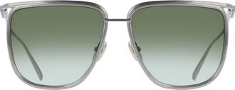 Ferragamo Green Gradient Square Ladies Sunglasses SF324S 750 58