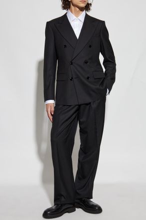Giorgio Armani Wool Suit, Mens, Black
