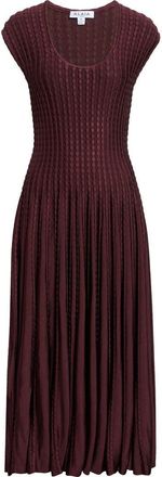 Alaia Flared Bead Stitch Midi Sweater Dress in Bordeaux at Nordstrom, Size 8 Us