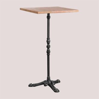 Sklum Sklum - Mesa Alta De Bar Cuadrada En Madera De Acacia Azteca