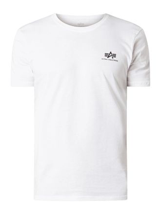 Alpha Industries Alpha Industries T-Shirt mit Logo-Print Modell Basic T in Weiss, Größe XXXL