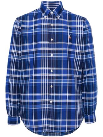 Polo Ralph Lauren Polo Pony plaid-print shirt - men - Cotton - M - Blue