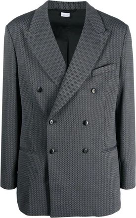 Random Identities Punto Tessuto Blazer - Heren - Blazers - Grijs - L - Leer - Jassen