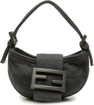 Fendi Pre-owned Fendi Mini Wool Croissant Handbag Ladies NQ990J7LQS4OCVFW