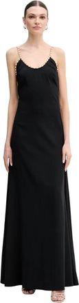Silvian Heach Ramab Maxi Jurk - Dames - Avondkleed - Zwart - XL - Polyester - Kleedjes