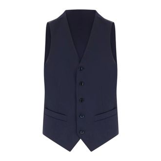 Corneliani Colbertvest - Heren - Pakken - Blauw - Maat: M