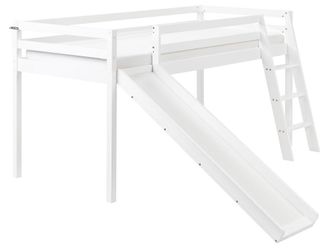 Beliani Litera de madera blanco 90x200