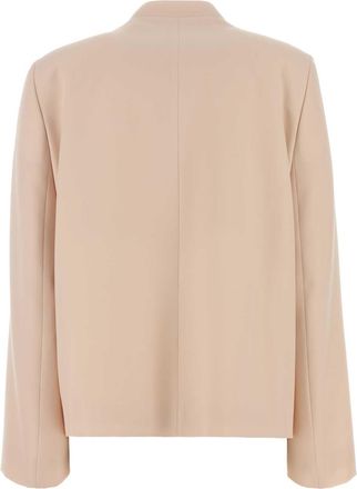 Jil Sander Womens Wool Wrap Blazer Beige Blazers