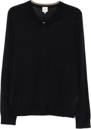 Paul Smith V-hals Gebreid - Heren - V-hals truien - Blauw - 2XL - Truien & Vesten