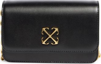 Off-white Jitney Leather Wallet on a Chain in Black at Nordstrom Rack