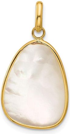 Diamond2Deal 14k Yellow Gold Polished Mother of Pearl Pendant