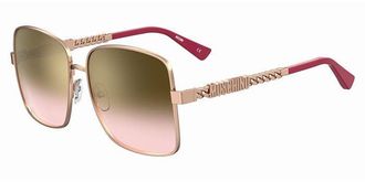Moschino MOS144/G/S Asian Fit DDB/53 Womens Sunglasses Gold Size 59