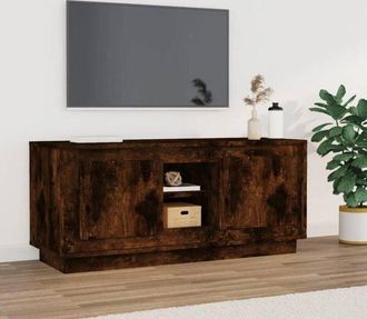 vidaXL Vidaxl - tv Cabinet Smoked Oak 102x35x45 cm Engineered Wood