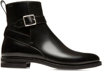 Bally Filly buckle-strap leather boots - women - Calf Leather/Calf Leather/Rubber/Calf Leather - 35 - Black