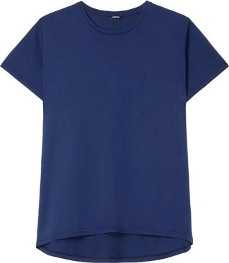 Aspesi T-shirt met ronde hals - Dames - T-shirts - Blauw - XS - Katoen - Tops