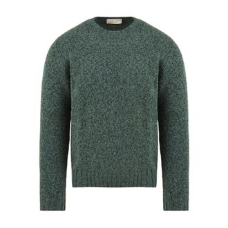 FILIPPO DE LAURENTIIS Round-neck Knitwear, male, Green, S, Crewneck Jumper