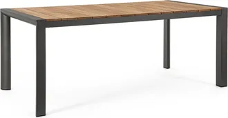 BIZZOTTO Premium Gartentisch Cameron 180 x 90 cm - Anthrazit/Teak