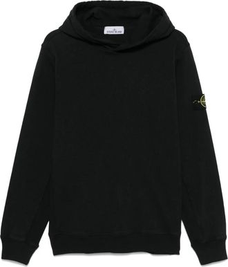 Stone Island Felpa con cappuccio e applicazione Compass - Nero