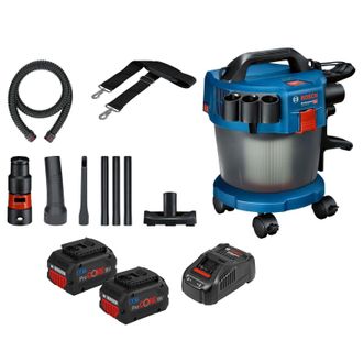Bosch Aspiradora Gas 18v-10 L / 2x 5,5 Ah Bater&iacute;a Procore18v + Cargador Incl. Set De Accesorios 14 Pzs