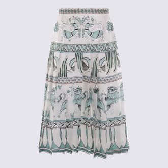 Fabiana Filippi White Silk Skirt