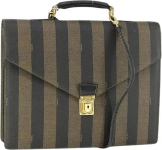 Fendi Pre-owned Handbags, female, Brown, Size: ONE SIZE Pre-owned Plastic Handbag