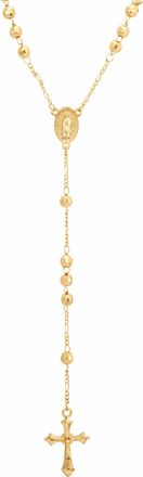 Savvy Cie Jewels 18K GOLD PLATED DIAMOND CUT ROSARY