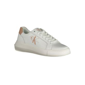 Calvin Klein Leather and Recycled Polyester Sneaker - White