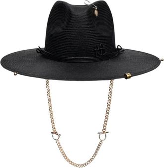 Ruslan Baginskiy Cappello Fedora Forato - - Accessories - Donna - Nero - L