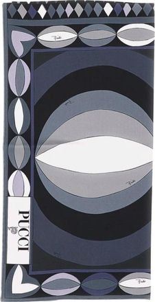Pucci Accessoires, Dames, Zwart, ONE Size, Geprinte Zijden Foulard