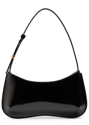 Jacquemus Le Bisou Glossed Leather Shoulder bag - Black - One Size