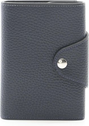 Hermès Blue Nuit Navy Vache Leather Wallet (Tri-Fold) (Pre-Owned)