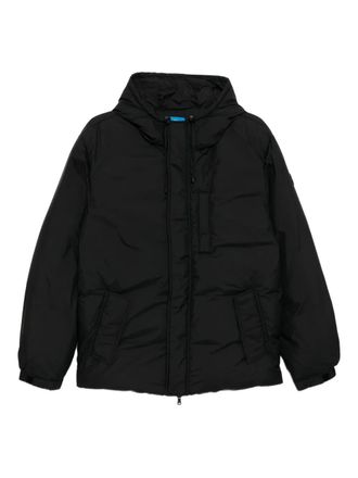 Sport b. hooded down jacket - men - Recycled Polyester/Nylon/Down/Feather - 2 - Black