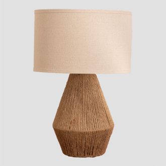 Sklum L&aacute;mpara De Mesa En Lino Vasil Sklum